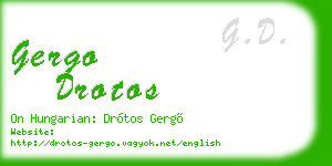 gergo drotos business card